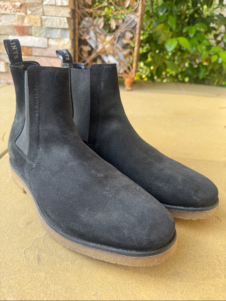 Allsaints Men’s Black Suede Chelsea Boots
